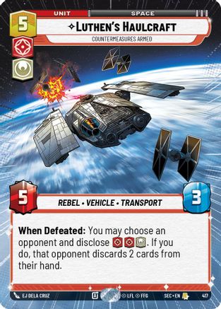 Luthen's Haulcraft - Countermeasures Armed (Hyperspace) (417) (417) [Secrets of Power] - Fantasy Flight Games - Card Brawlers | Quebec | Canada |