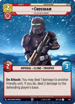 Crosshair - Filled With Doubt (Hyperspace) (426) (426) [Secrets of Power] - Fantasy Flight Games - Card Brawlers | Quebec | Canada |