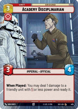Academy Disciplinarian (429) (Hyperspace) (429) [Secrets of Power] - Fantasy Flight Games - Card Brawlers | Quebec | Canada |
