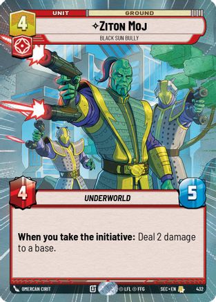 Ziton Moj - Black Sun Bully (Hyperspace) (432) (432) [Secrets of Power] - Fantasy Flight Games - Card Brawlers | Quebec | Canada |