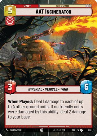 AAT Incinerator (433) (Hyperspace) (433) [Secrets of Power] - Fantasy Flight Games - Card Brawlers | Quebec | Canada |