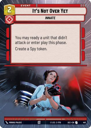 It's Not Over Yet (441) (Hyperspace) (441) [Secrets of Power] - Fantasy Flight Games - Card Brawlers | Quebec | Canada |