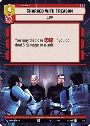Charged with Treason (446) (Hyperspace) (446) [Secrets of Power] - Fantasy Flight Games - Card Brawlers | Quebec | Canada |