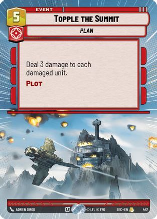 Topple the Summit (447) (Hyperspace) (447) [Secrets of Power] - Fantasy Flight Games - Card Brawlers | Quebec | Canada |