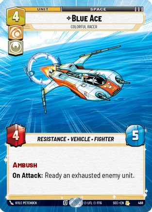 Blue Ace - Colorful Racer (Hyperspace) (468) (468) [Secrets of Power] - Fantasy Flight Games - Card Brawlers | Quebec | Canada |