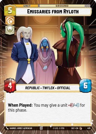 Emissaries from Ryloth (470) (Hyperspace) (470) [Secrets of Power] - Fantasy Flight Games - Card Brawlers | Quebec | Canada |