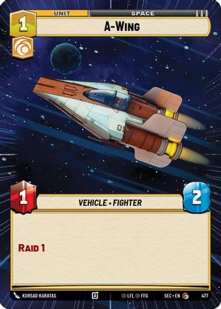 A-Wing - Wing (477) (Hyperspace) (477) (477) [Secrets of Power] - Fantasy Flight Games - Card Brawlers | Quebec | Canada |