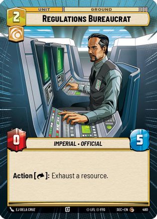 Regulations Bureaucrat (480) (Hyperspace) (480) [Secrets of Power] - Fantasy Flight Games - Card Brawlers | Quebec | Canada |