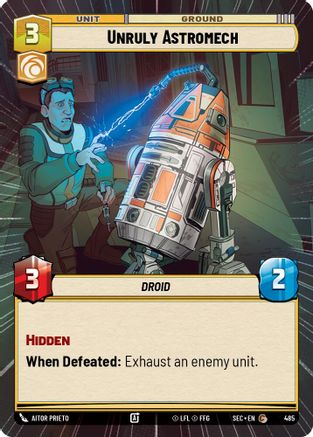 Unruly Astromech (485) (Hyperspace) (485) [Secrets of Power] - Fantasy Flight Games - Card Brawlers | Quebec | Canada |
