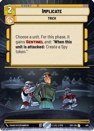 Implicate (495) (Hyperspace) (495) [Secrets of Power] - Fantasy Flight Games - Card Brawlers | Quebec | Canada |