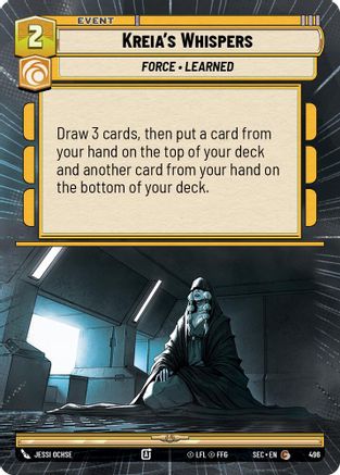 Kreia's Whispers (496) (Hyperspace) (496) [Secrets of Power] - Fantasy Flight Games - Card Brawlers | Quebec | Canada |