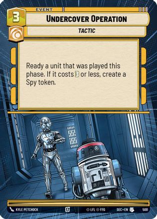 Undercover Operation (500) (Hyperspace) (500) [Secrets of Power] - Fantasy Flight Games - Card Brawlers | Quebec | Canada |