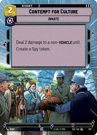 Contempt for Culture (510) (Hyperspace) (510) [Secrets of Power] - Fantasy Flight Games - Card Brawlers | Quebec | Canada |
