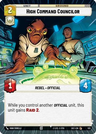 High Command Councilor (513) (Hyperspace) (513) [Secrets of Power] - Fantasy Flight Games - Card Brawlers | Quebec | Canada |