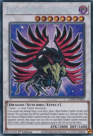Black-Winged Dragon [L5DD-ENS03] Secret Rare - Yu-Gi-Oh! - Card Brawlers | Quebec | Canada |