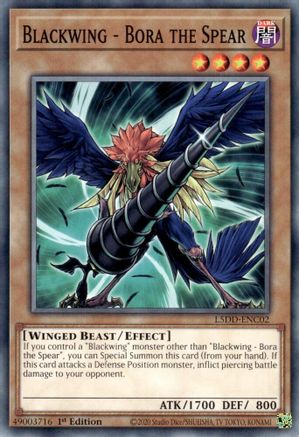 Blackwing - Bora the Spear [L5DD-ENC02] Common - Yu-Gi-Oh! - Card Brawlers | Quebec | Canada |