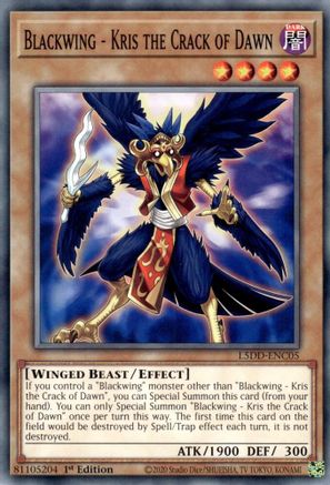 Blackwing - Kris the Crack of Dawn [L5DD-ENC05] Common - Yu-Gi-Oh! - Card Brawlers | Quebec | Canada |