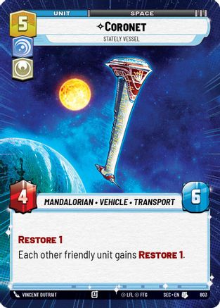 Coronet - Stately Vessel (Hyperspace Foil) (803) (803) [Secrets of Power] - Fantasy Flight Games - Card Brawlers | Quebec | Canada |