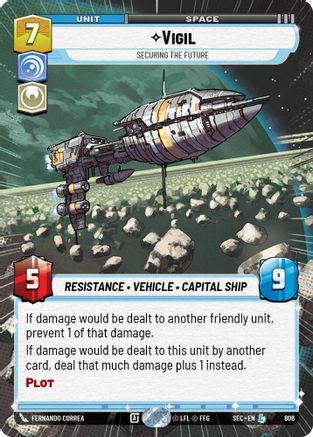 Vigil - Securing the Future (Hyperspace Foil) (806) (806) [Secrets of Power] - Fantasy Flight Games - Card Brawlers | Quebec | Canada |