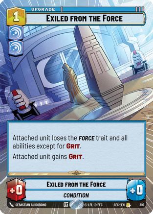 Exiled from the Force (810) (Hyperspace Foil) (810) [Secrets of Power] - Fantasy Flight Games - Card Brawlers | Quebec | Canada |