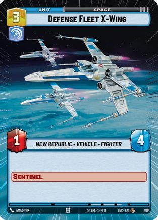 Defense Fleet X-Wing - Wing (816) (Hyperspace Foil) (816) (816) [Secrets of Power] - Fantasy Flight Games - Card Brawlers | Quebec | Canada |