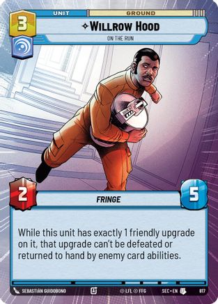 Willrow Hood - On the Run (Hyperspace Foil) (817) (817) [Secrets of Power] - Fantasy Flight Games - Card Brawlers | Quebec | Canada |