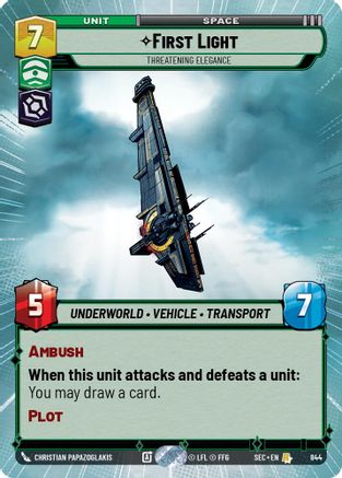 First Light - Threatening Elegance (Hyperspace Foil) (844) (844) [Secrets of Power] - Fantasy Flight Games - Card Brawlers | Quebec | Canada |