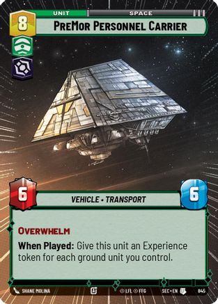 PreMor Personnel Carrier (845) (Hyperspace Foil) (845) [Secrets of Power] - Fantasy Flight Games - Card Brawlers | Quebec | Canada |