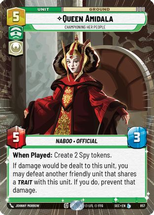 Queen Amidala - Championing Her People (Hyperspace Foil) (857) (857) [Secrets of Power] - Fantasy Flight Games - Card Brawlers | Quebec | Canada |