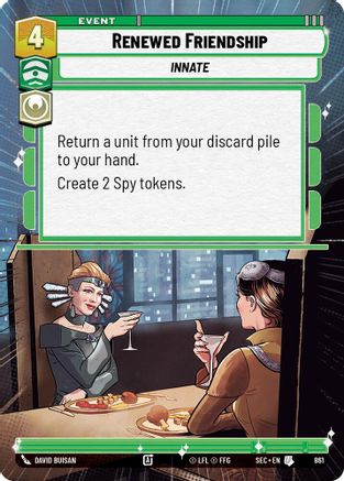 Renewed Friendship (861) (Hyperspace Foil) (861) [Secrets of Power] - Fantasy Flight Games - Card Brawlers | Quebec | Canada |