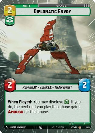 Diplomatic Envoy (865) (Hyperspace Foil) (865) [Secrets of Power] - Fantasy Flight Games - Card Brawlers | Quebec | Canada |