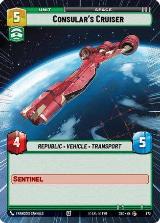 Consular's Cruiser (873) (Hyperspace Foil) (873) [Secrets of Power] - Fantasy Flight Games - Card Brawlers | Quebec | Canada |