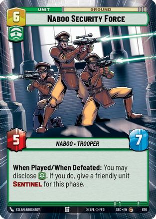 Naboo Security Force (876) (Hyperspace Foil) (876) [Secrets of Power] - Fantasy Flight Games - Card Brawlers | Quebec | Canada |