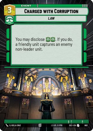 Charged with Corruption (883) (Hyperspace Foil) (883) [Secrets of Power] - Fantasy Flight Games - Card Brawlers | Quebec | Canada |