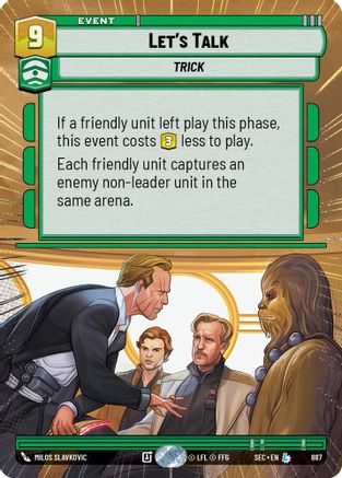Let's Talk (887) (Hyperspace Foil) (887) [Secrets of Power] - Fantasy Flight Games - Card Brawlers | Quebec | Canada |