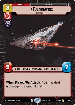 Fulminatrix - Fleet Killer (Hyperspace Foil) (898) (898) [Secrets of Power] - Fantasy Flight Games - Card Brawlers | Quebec | Canada |