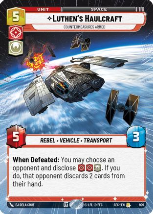 Luthen's Haulcraft - Countermeasures Armed (Hyperspace Foil) (909) (909) [Secrets of Power] - Fantasy Flight Games - Card Brawlers | Quebec | Canada |