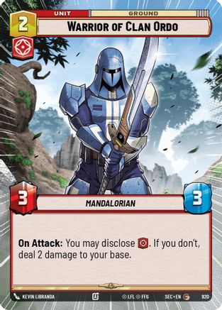 Warrior of Clan Ordo (920) (Hyperspace Foil) (920) [Secrets of Power] - Fantasy Flight Games - Card Brawlers | Quebec | Canada |