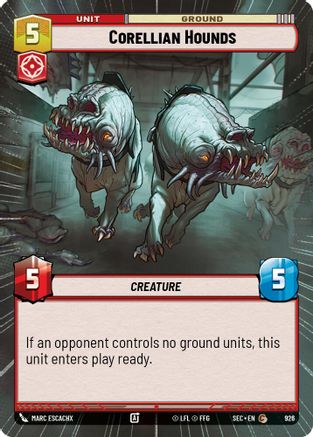 Corellian Hounds (926) (Hyperspace Foil) (926) [Secrets of Power] - Fantasy Flight Games - Card Brawlers | Quebec | Canada |