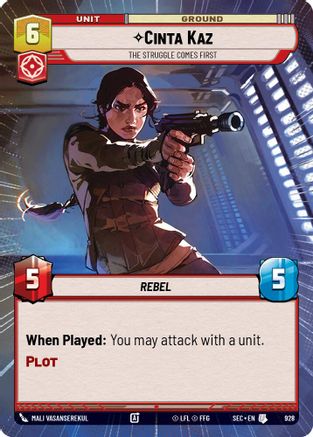 Cinta Kaz - The Struggle Comes First (Hyperspace Foil) (928) (928) [Secrets of Power] - Fantasy Flight Games - Card Brawlers | Quebec | Canada |