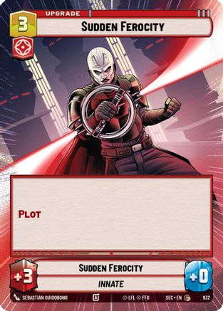 Sudden Ferocity (932) (Hyperspace Foil) (932) [Secrets of Power] - Fantasy Flight Games - Card Brawlers | Quebec | Canada |