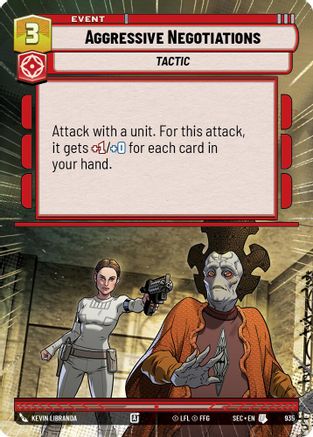 Aggressive Negotiations (935) (Hyperspace Foil) (935) [Secrets of Power] - Fantasy Flight Games - Card Brawlers | Quebec | Canada |