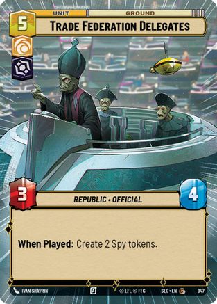 Trade Federation Delegates (947) (Hyperspace Foil) (947) [Secrets of Power] - Fantasy Flight Games - Card Brawlers | Quebec | Canada |