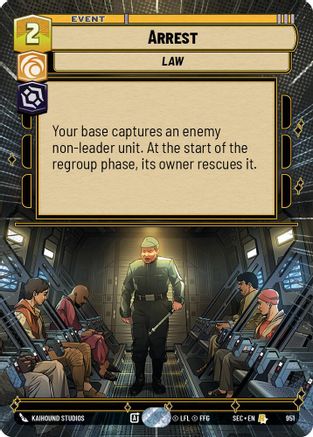 Arrest (951) (Hyperspace Foil) (951) [Secrets of Power] - Fantasy Flight Games - Card Brawlers | Quebec | Canada |