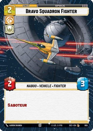Bravo Squadron Fighter (955) (Hyperspace Foil) (955) [Secrets of Power] - Fantasy Flight Games - Card Brawlers | Quebec | Canada |