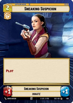 Sneaking Suspicion (982) (Hyperspace Foil) (982) [Secrets of Power] - Fantasy Flight Games - Card Brawlers | Quebec | Canada |