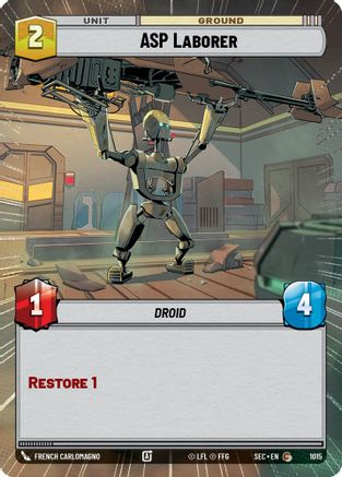 ASP Laborer (1015) (Hyperspace Foil) (1015) [Secrets of Power] - Fantasy Flight Games - Card Brawlers | Quebec | Canada |
