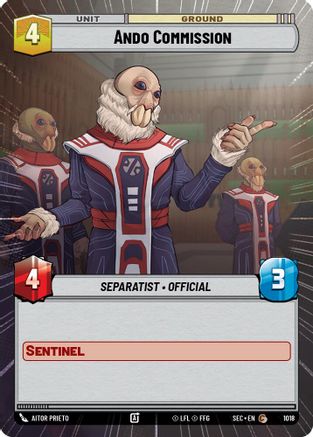 Ando Commission (1018) (Hyperspace Foil) (1018) [Secrets of Power] - Fantasy Flight Games - Card Brawlers | Quebec | Canada |