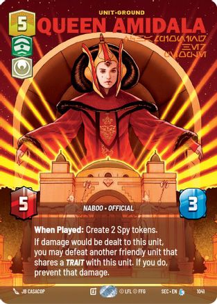 Queen Amidala - Championing Her People (Prestige) (1041) (1041) [Secrets of Power] - Fantasy Flight Games - Card Brawlers | Quebec | Canada |