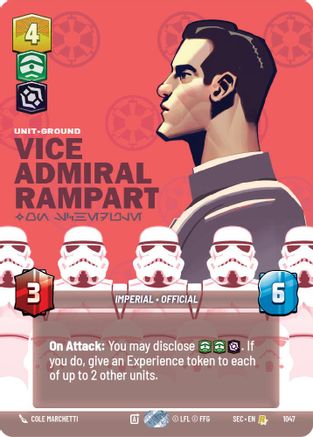 Vice Admiral Rampart - On Schedule (Prestige) (1047) (1047) [Secrets of Power] - Fantasy Flight Games - Card Brawlers | Quebec | Canada |